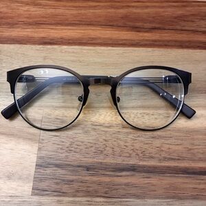 Men's Collection MC 2020-21 Eyeglasses Glasses Frames Round Brown Metal Art Deco